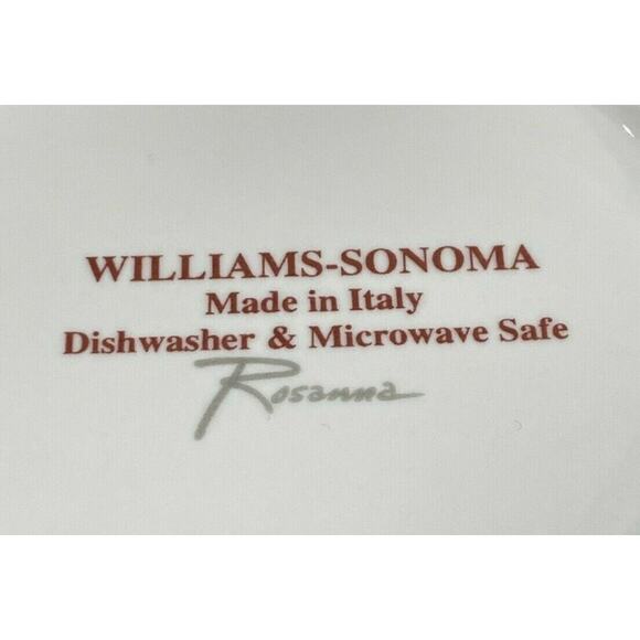 Williams Sonoma Roseanna Canape Plates (6) Fruit Design Tidbit Appetizer Display - Picture 6 of 7